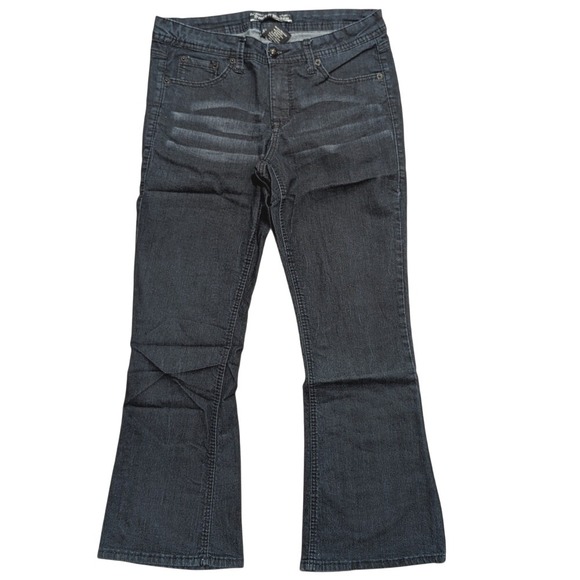 Source Of Wisdom Denim - Source Of Wisdom Dark Flare Jeans Plus Size 14 1X Faded Stretch Torrid